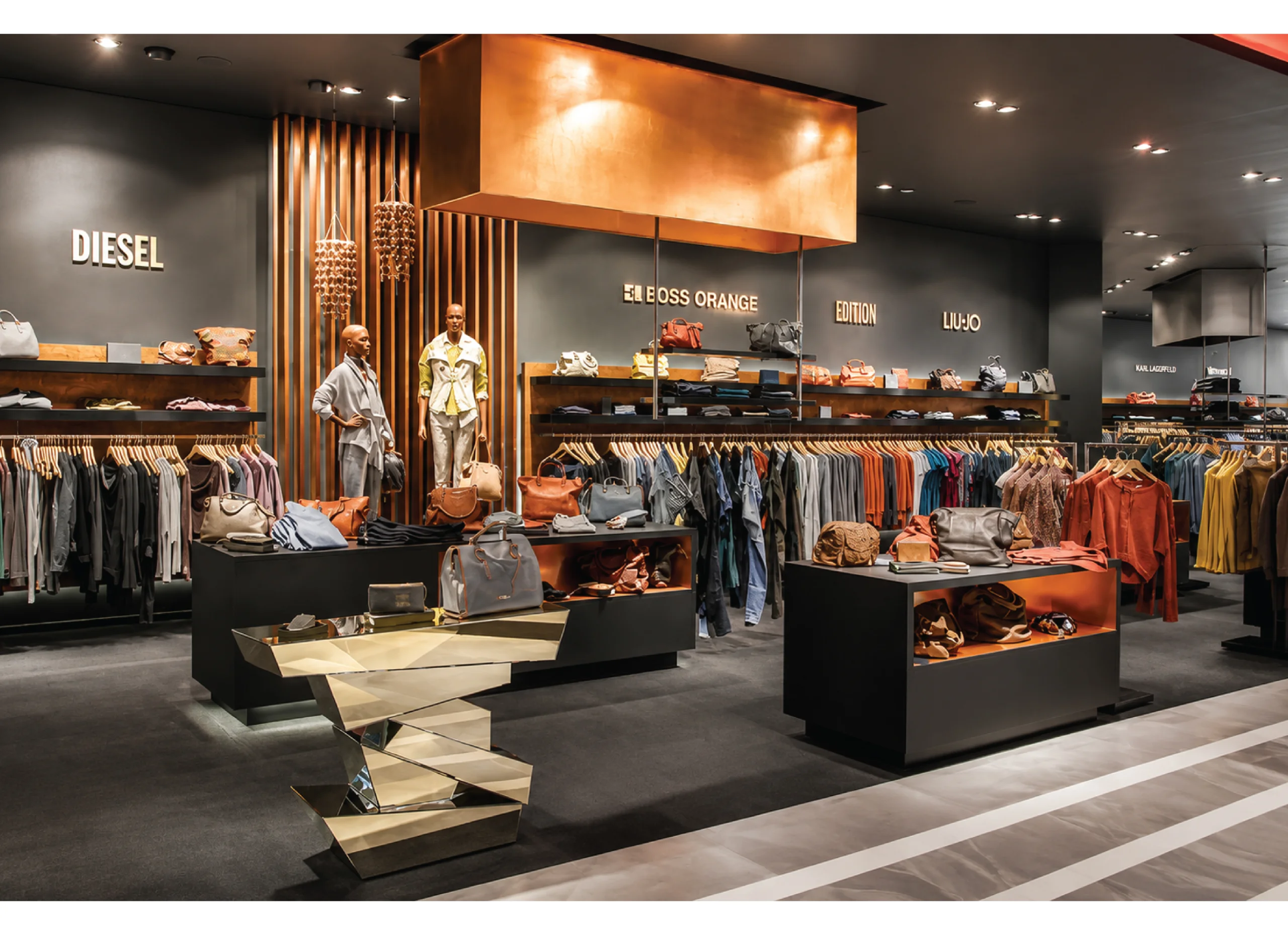 Premium fashion retail along the boulevard