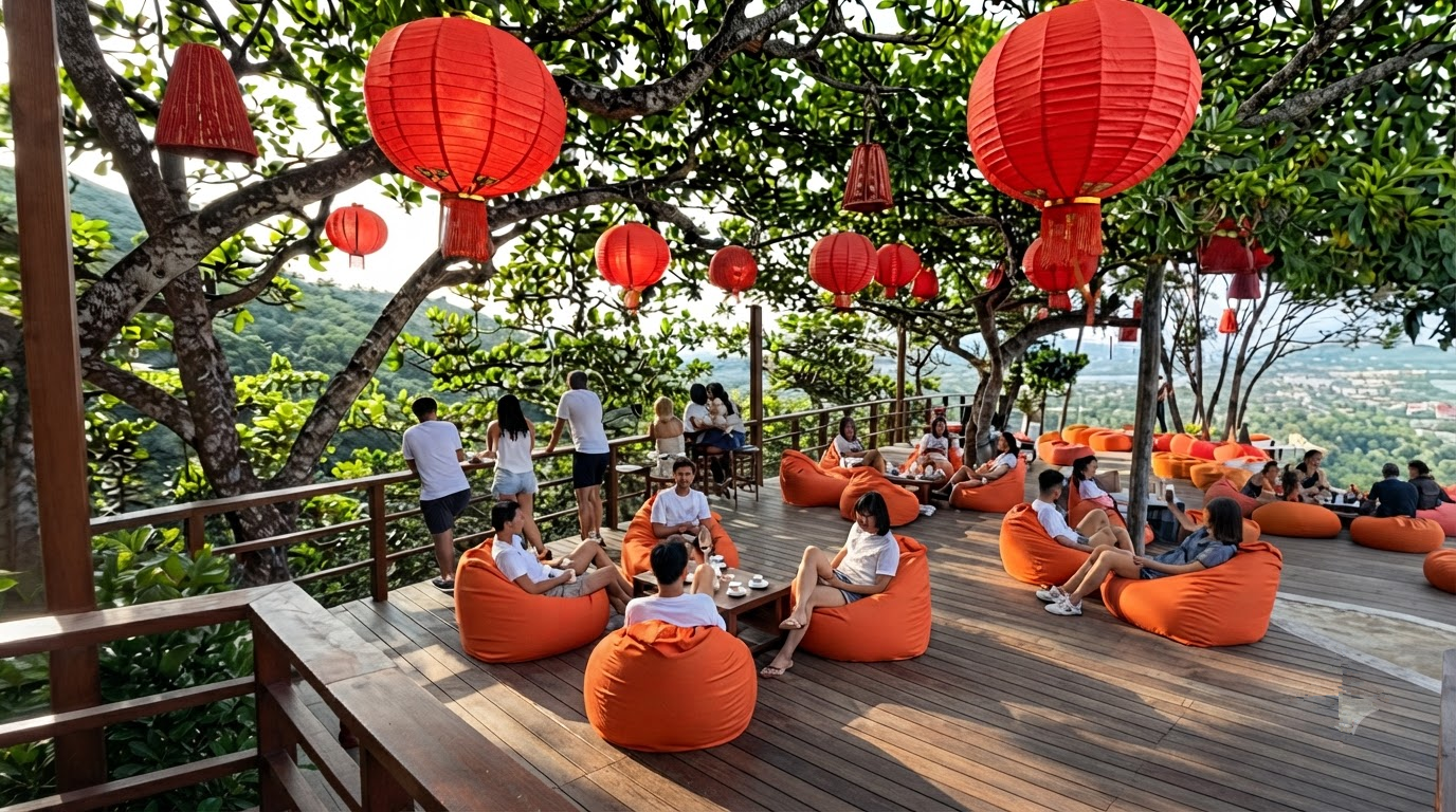 Tree-top lantern lounge
