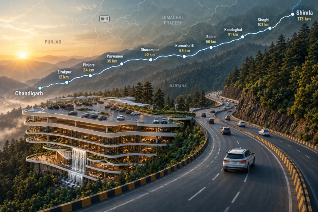 Chandigarh to Shimla: Distance, Route and Drive Time